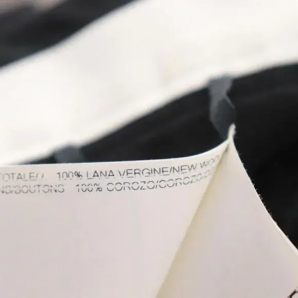 Rick Owens Women's Size 6 Black Cropped Trousers Pants Dress High Rise 100% Wool - Picture 11 of 15